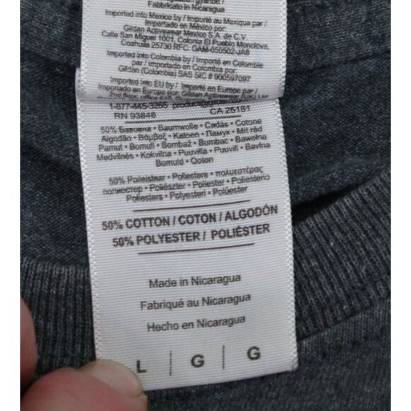 NHRA John Force 16X Funny Car Champion Large Gildan Ultra Cotton T-Shirt Gray - Picture 6 of 8